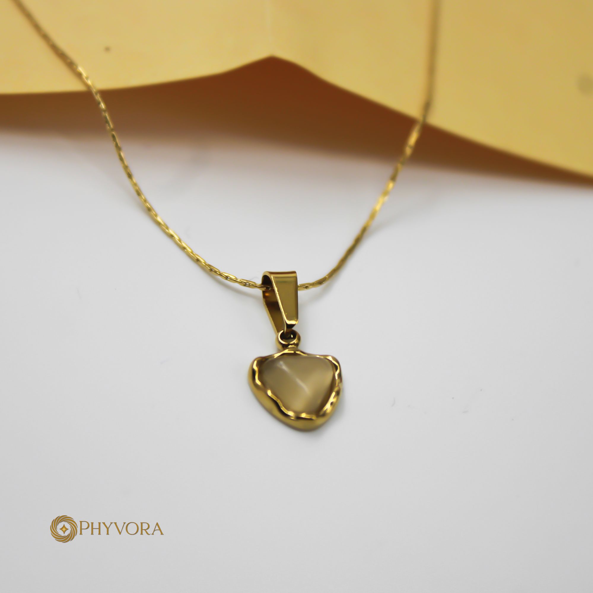 Elegant Gold Heart 18k toned Pendant Necklace