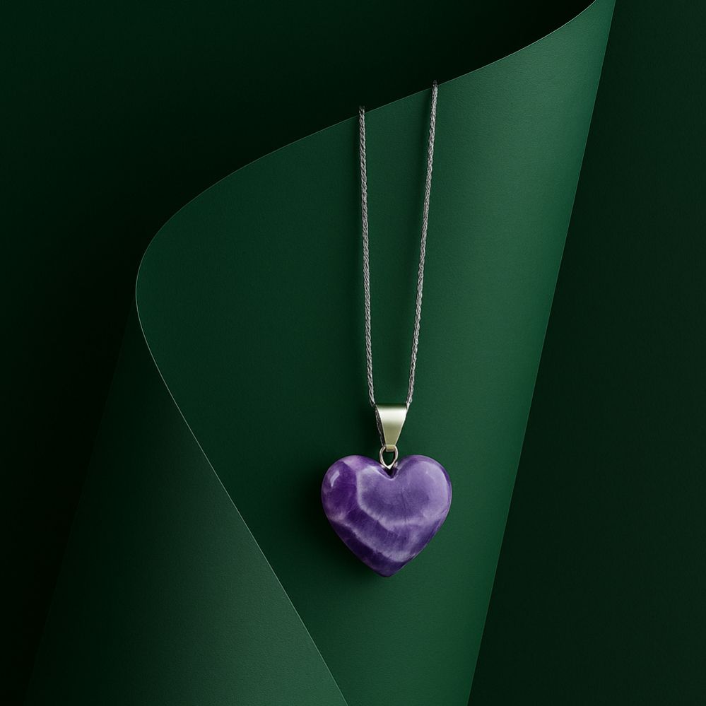 Amethyst Heart Pendant – Intuition in Every Beat