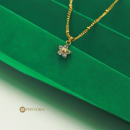 Celestia Spark Flower 18k toned necklace