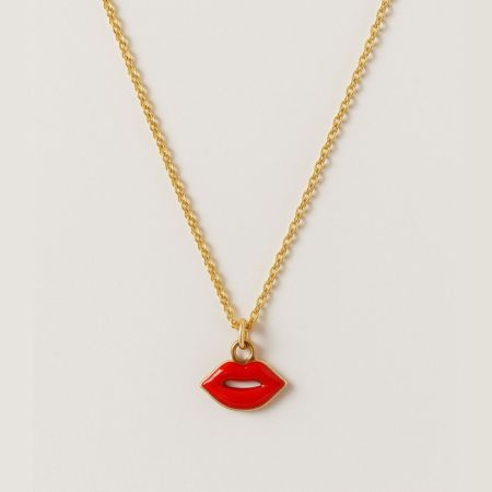 Kiss of Bold - Red Lips Pendant Necklace