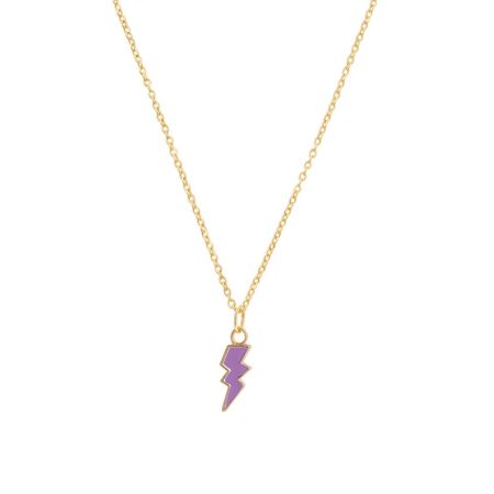 Violet Voltage - Purple Lightning Bolt Necklace