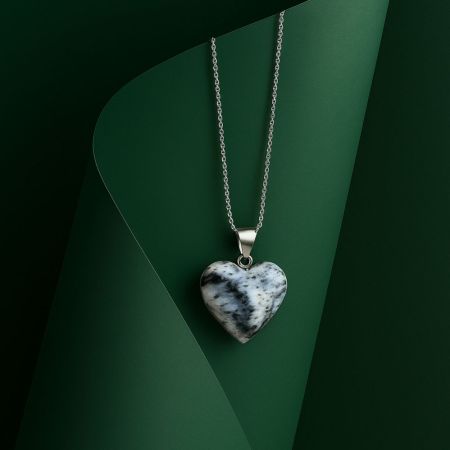 Stone Heart Pendant Necklace